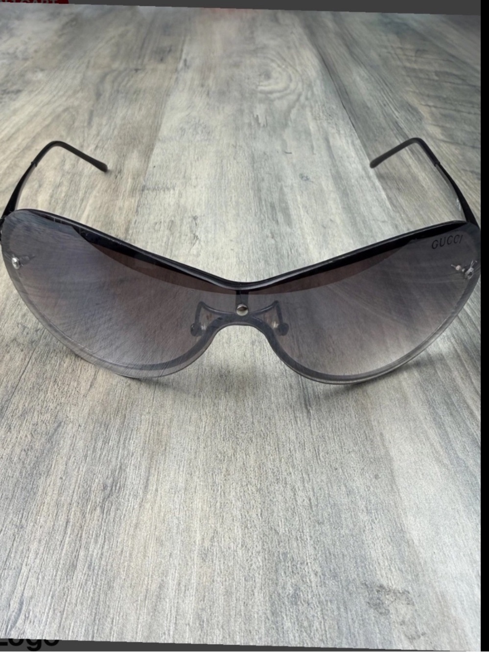 Gucci Y2K Women's Gradient (gray/black) lens sunglasses. Archived, Milan 2026